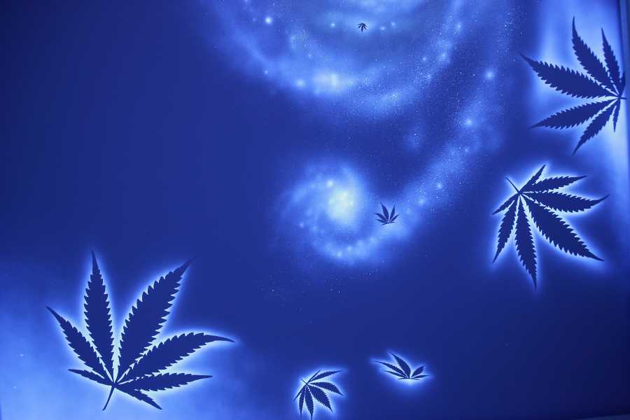 Работа художников Дэна Шувалова и Владимира Буассонада сайт www.fluorescentman.ru</br><br />
Материал Краска невидимая “ColorCRAFT Invisible SUPER” воднодисперсная художественная</br><br />
Потолок. Фрагмент.